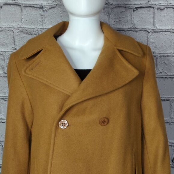Herman Key Mid Length Brown Wool Blend Coat, Small/Medium, NWT - Picture 1 of 10